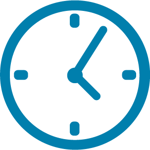 Blue clock icon