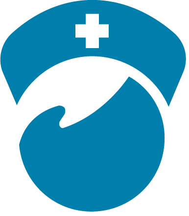 Blue nurse icon